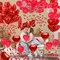 Red Party Decorations - Heart Balloons, Love Balloon & Rose Petals